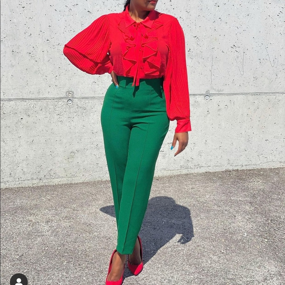 New with tag Zara high waisted pants bloggers fav